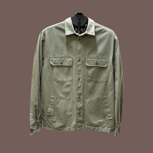 H&M Shacket | Olive Green Cotton | Size L | Minimalist